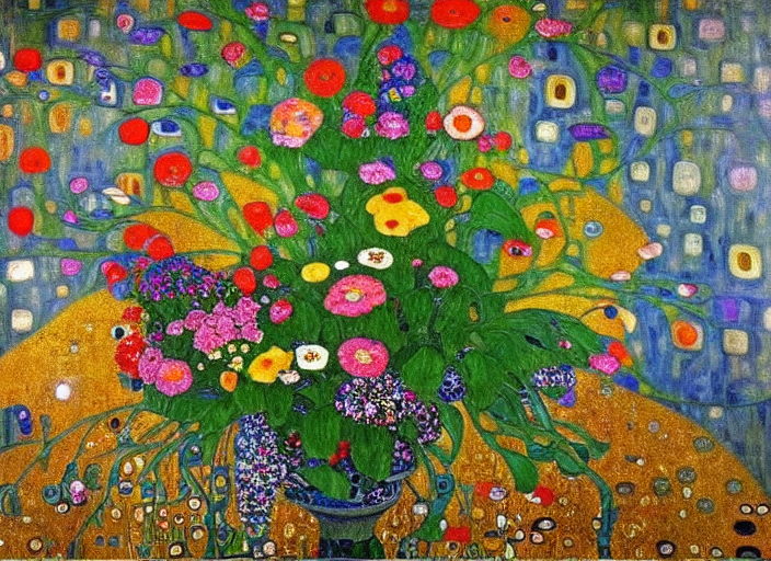 Flowers by Gustav Klimt