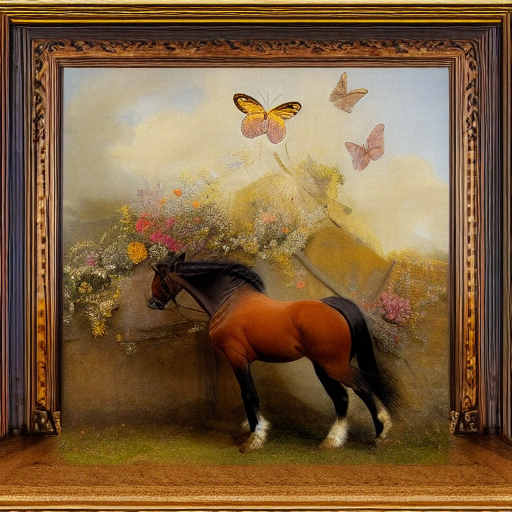horse and butterfly by Rembrandt