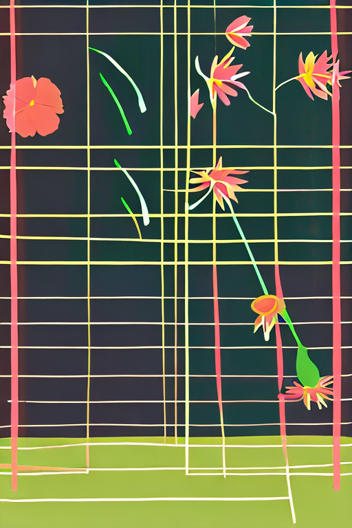 AI generated art representing "floral design, minimalist, by matisse."