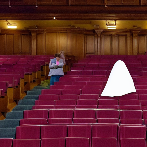 a ghost teaching literature to many students in a large old ivy league university lecture hall