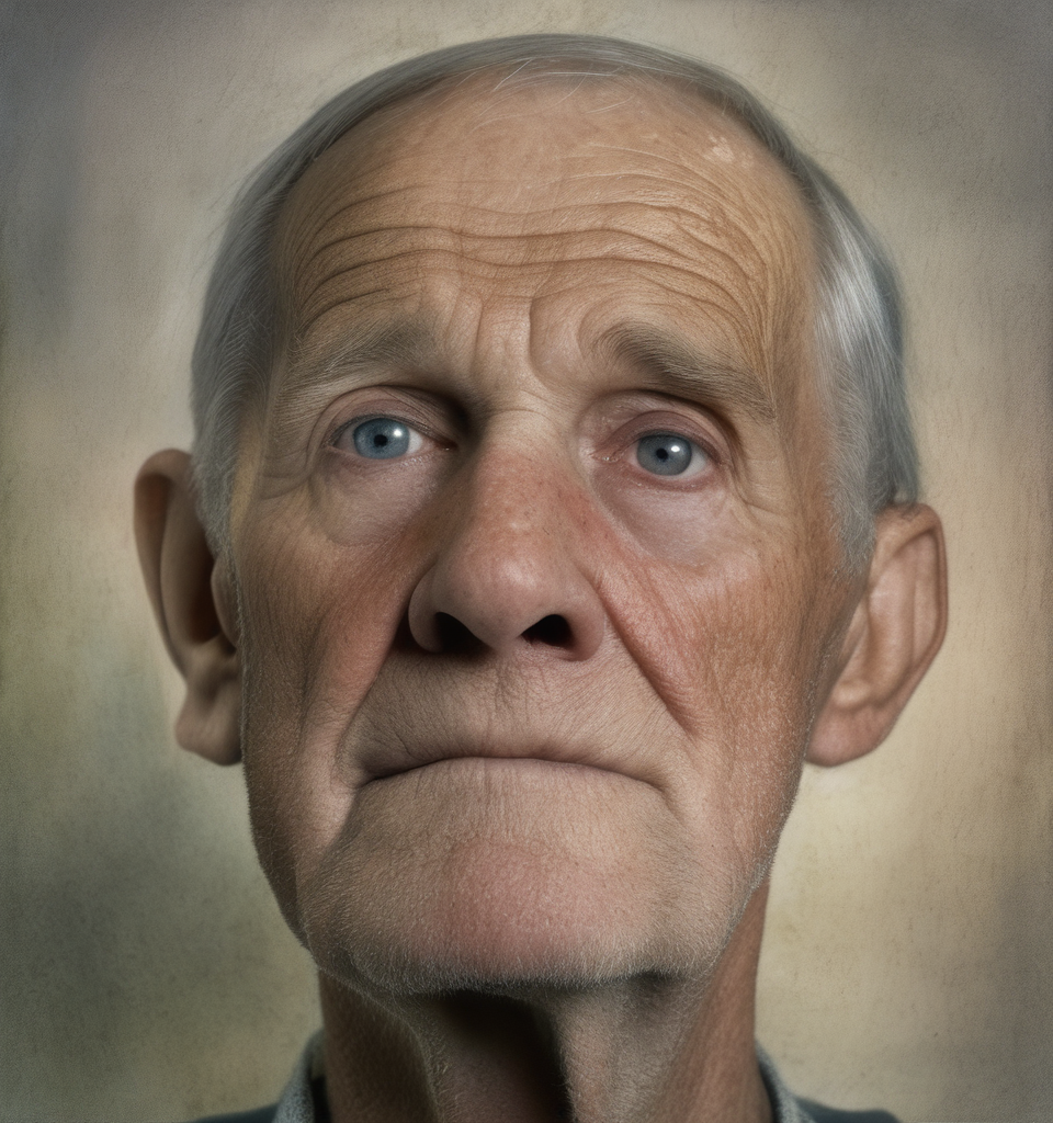 Old white man, realistic, HD color photograph