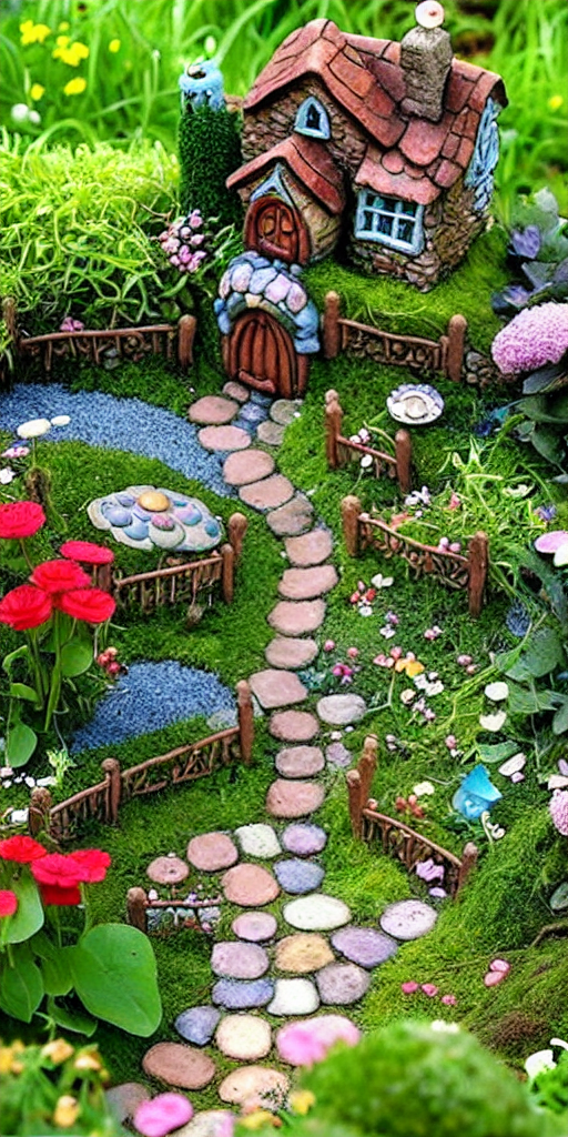 Stable Diffusion prompt: A fairy garden village inspired - PromptHero