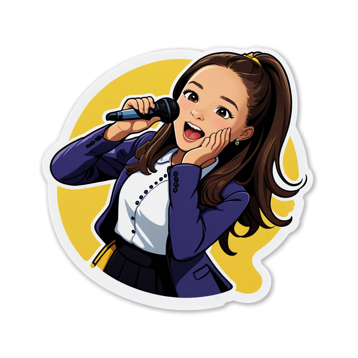 with a concert, singing olivia-rodrigo stickers