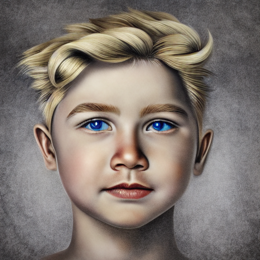 a normal blonde boy , HD color photograph