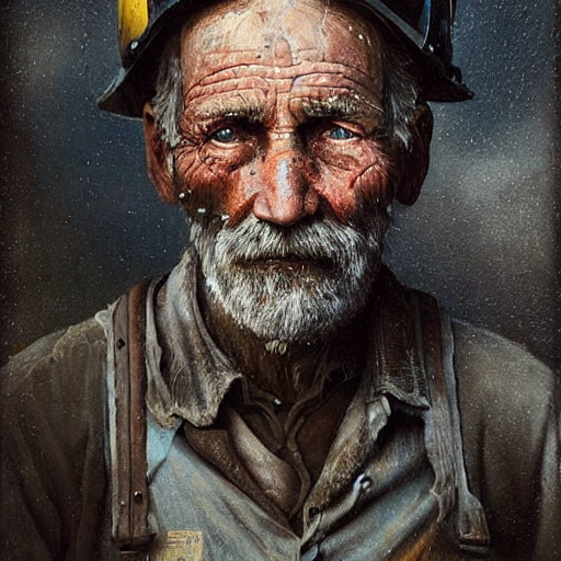 Stable Diffusion prompt: a portrait of an old coal miner - PromptHero