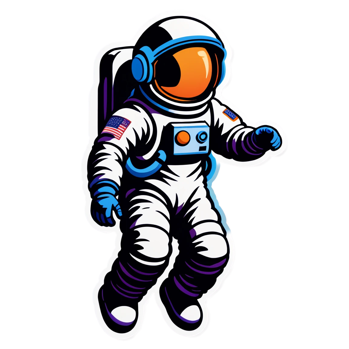 astronaut space stickers