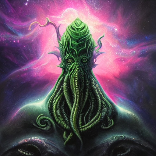 Stable Diffusion prompt: cosmic cthulhu in dark space, - PromptHero