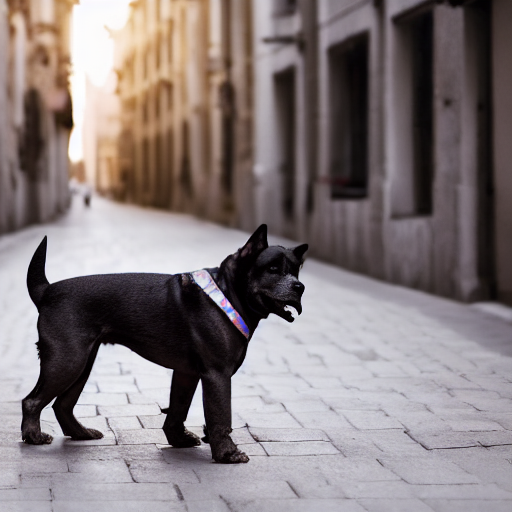 un perro en la calle