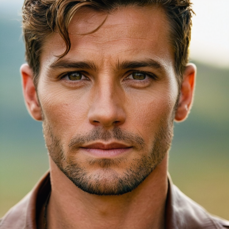 front shot, actor photo of a Most beautiful man People cover  looks at viewer, cinematic shot