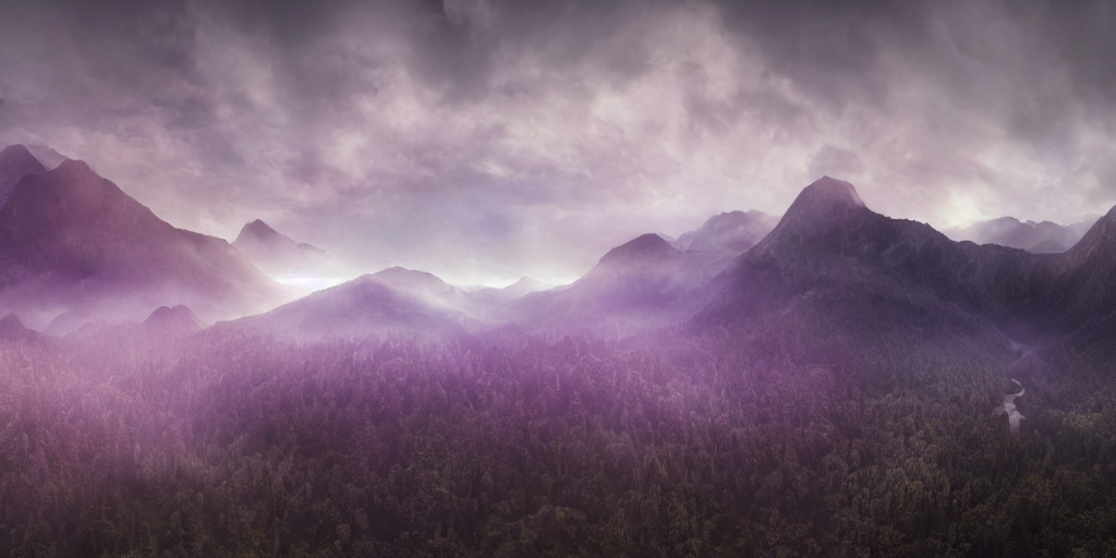 Stable Diffusion prompt: mountains, wide angle panoramic - PromptHero
