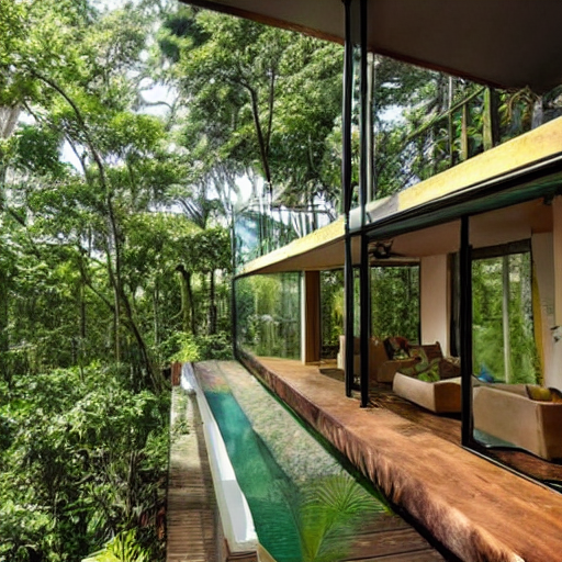 Stable Diffusion prompt: A beautiful house in tropical - PromptHero