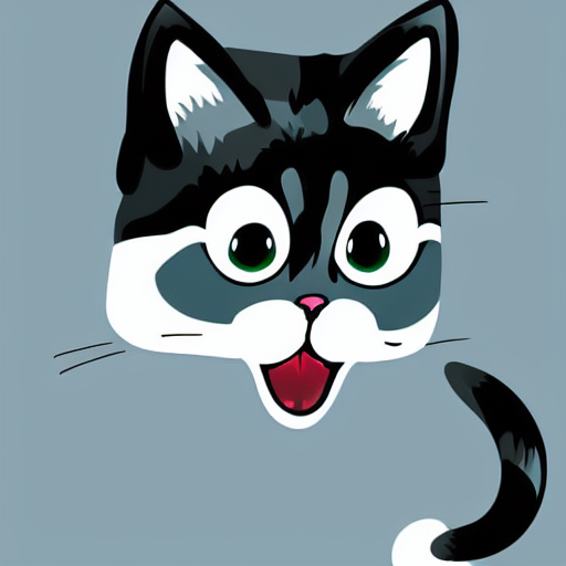 Stable Diffusion prompt: vector illustration, cute cat, - PromptHero