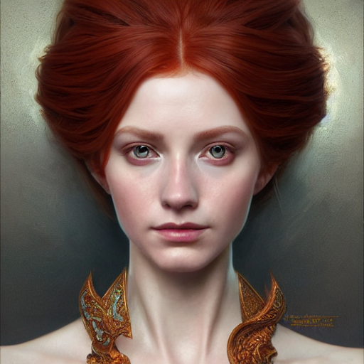 Stable Diffusion prompt: portrait painting of a redhead - PromptHero