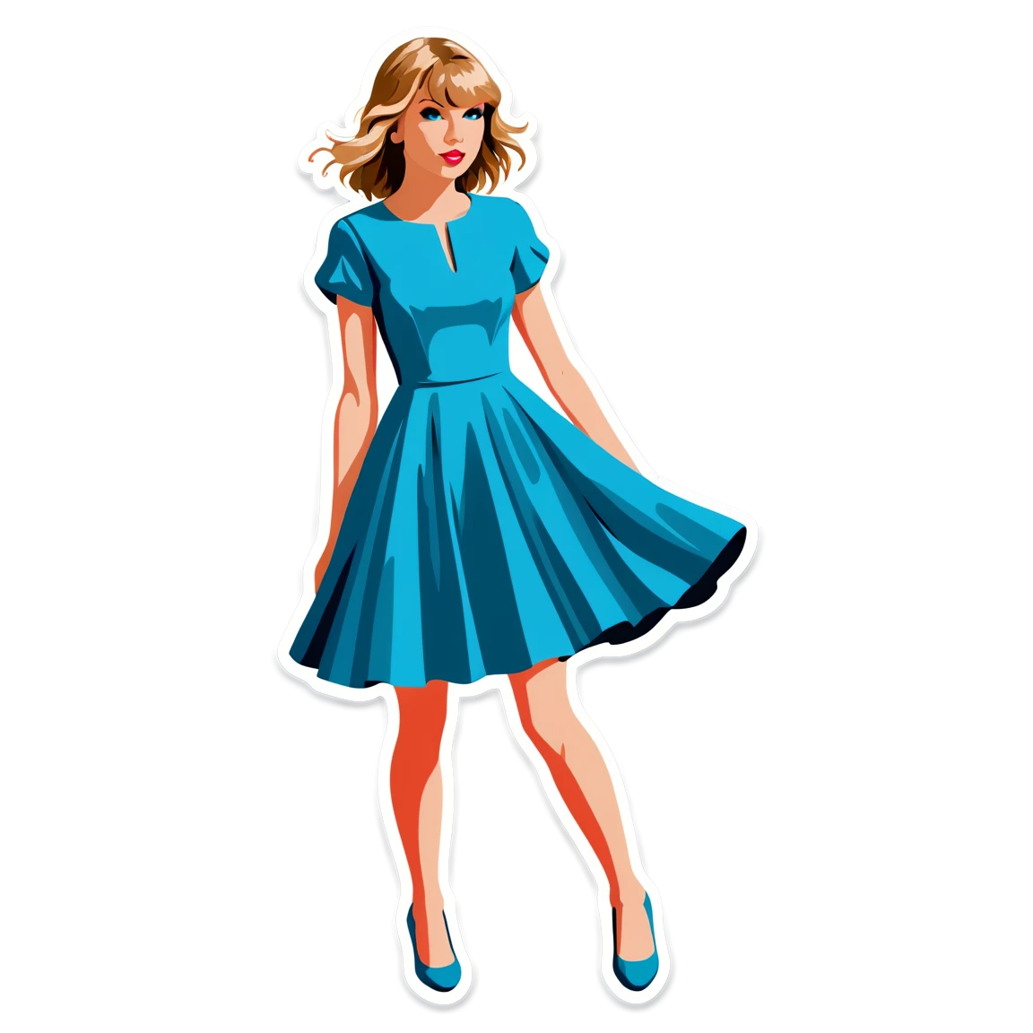 wearing a dress taylor-swift stickers