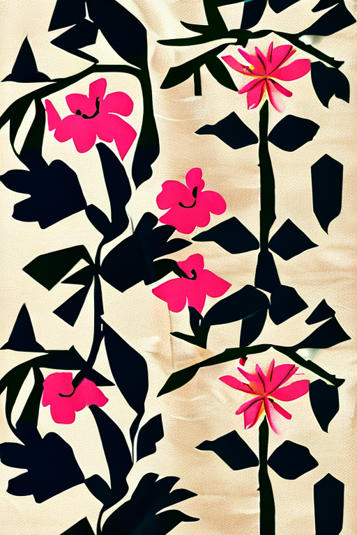 AI generated art representing "floral design, minimalist, by matisse."