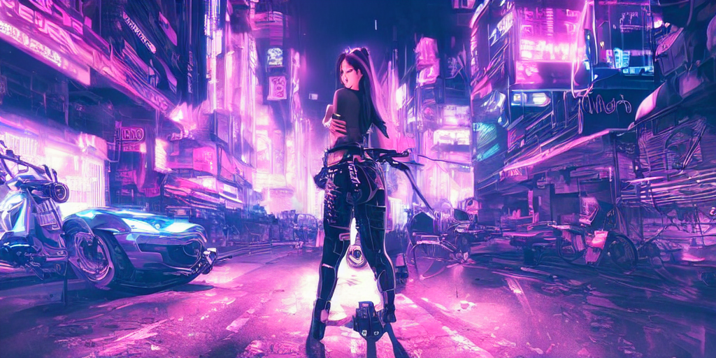 Stable Diffusion prompt: cyberpunk background, girl - PromptHero