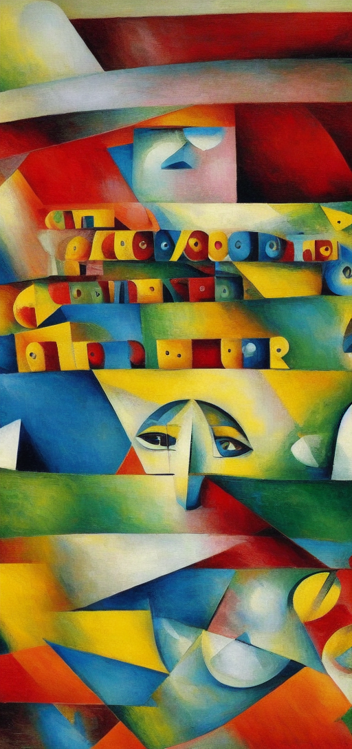 Advertisement in cubism