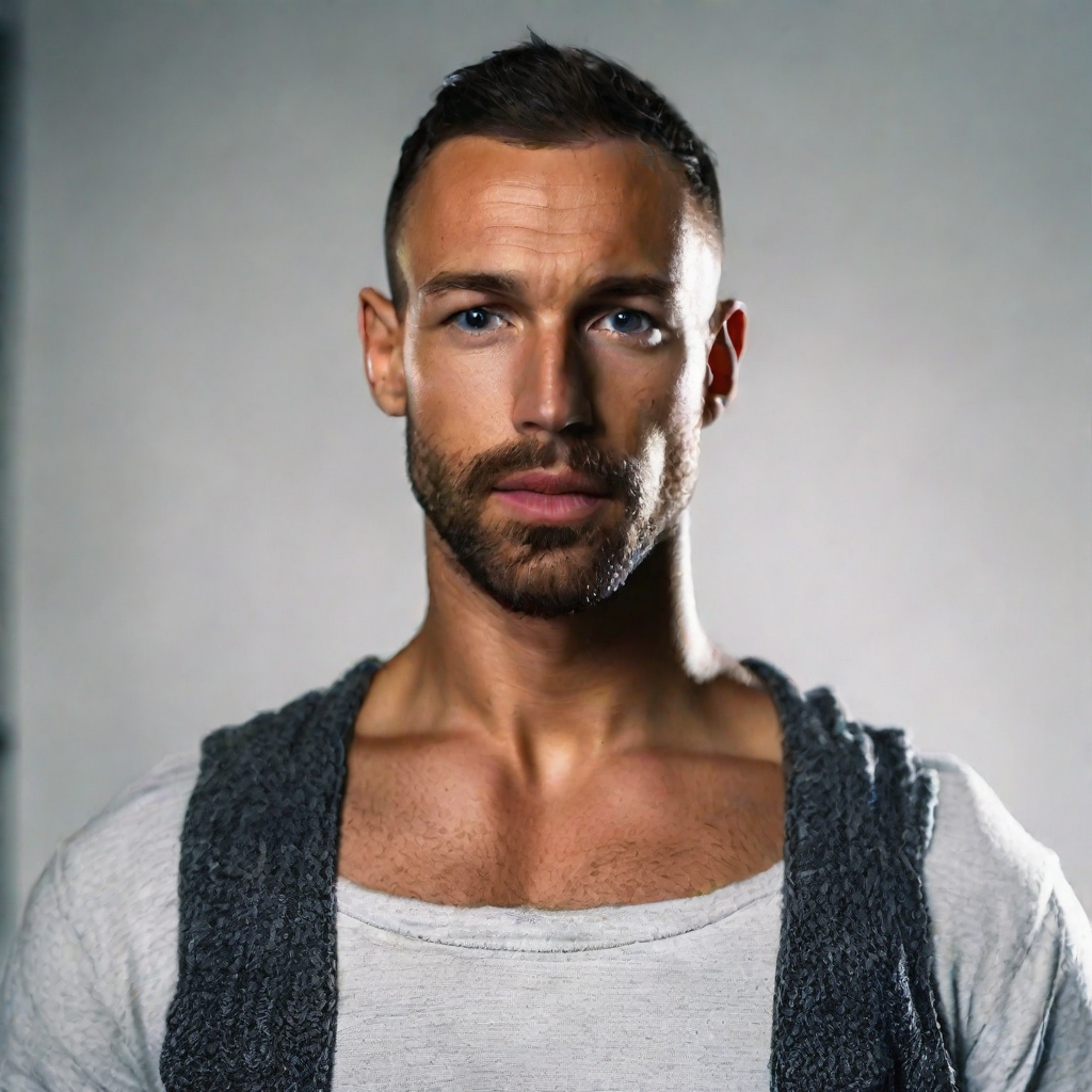 front shot, photo of caucasian  looks at viewer, cinematic shot