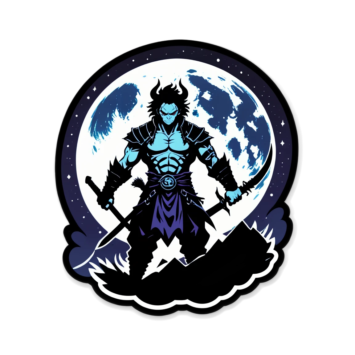 under moonlight demon-slayer stickers