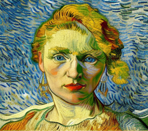white woman by van gogh