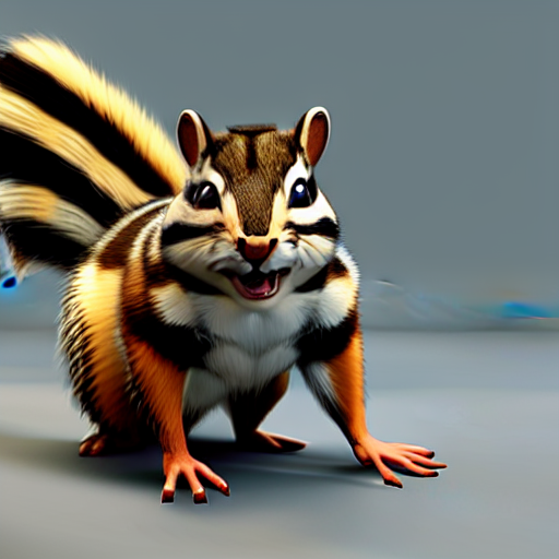 chipmunk dressed in Kraven the Hunter's costume