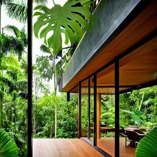 Stable Diffusion prompt: A beautiful house in tropical - PromptHero