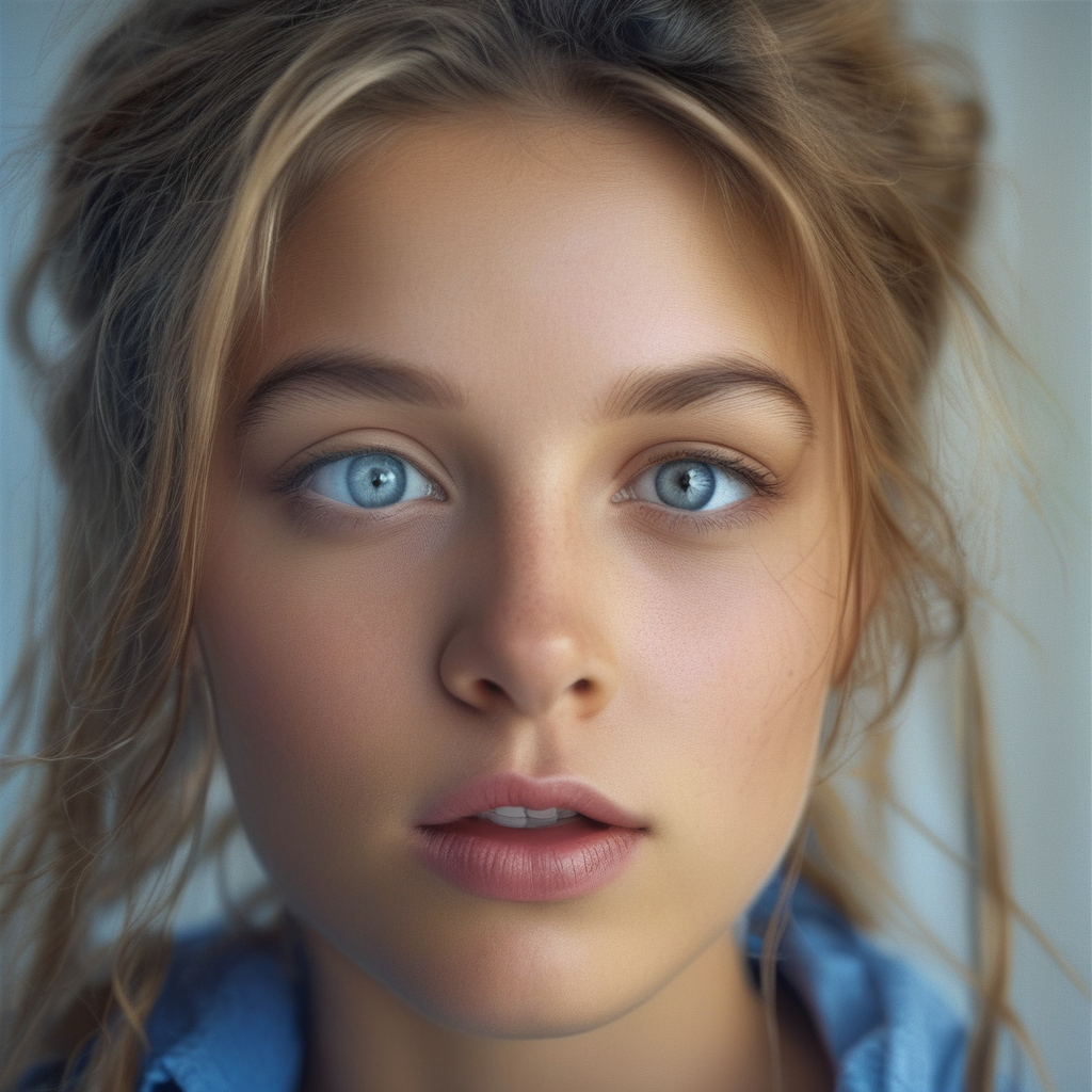 beautiful girl, realistic, HD color photograph
