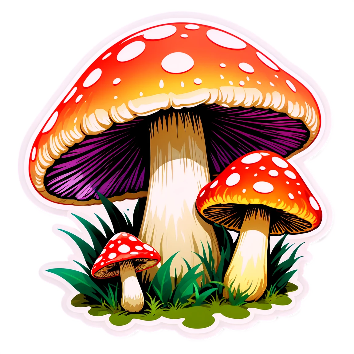 with a fairy ring mushroom stickers