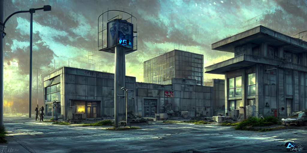 Stable Diffusion prompt: post apocalyptic police station, - PromptHero