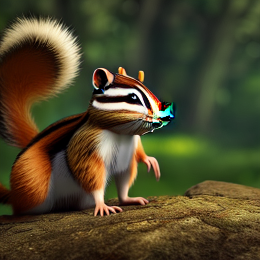 chipmunk dressed in Kraven the Hunter's costume