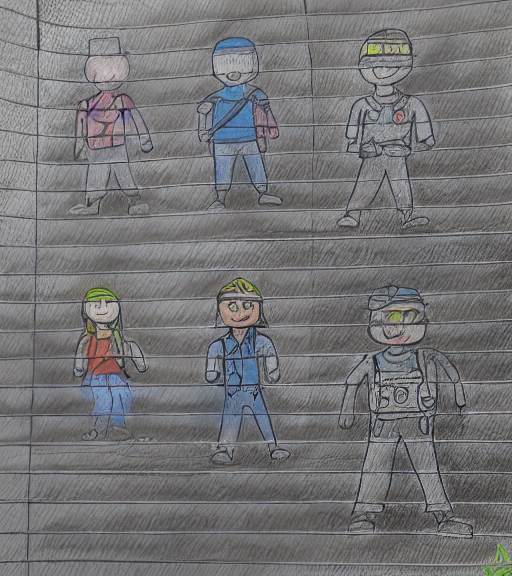 I Drew six kids that are spys. Redraw them in a realistic look.