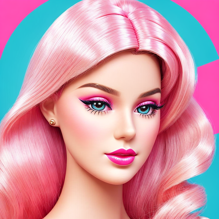 Premium AI Image  1960s Chic Barbie's Retro Revival in Vibrant