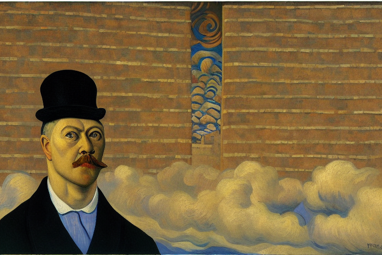 by Rene Magritte surrealist by Vincent van Gogh