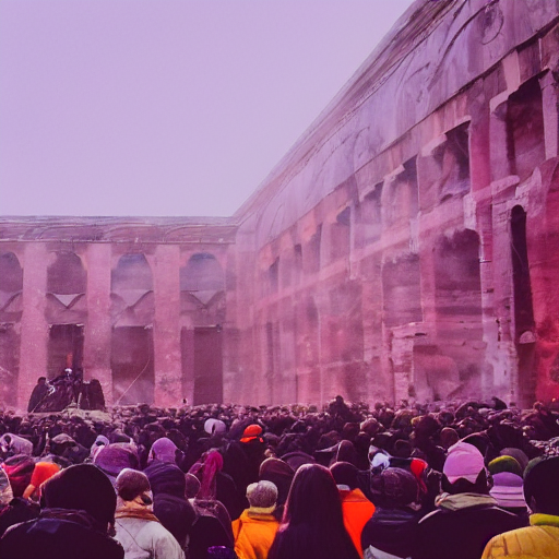 Stable Diffusion prompt: Ancient building, purple, sense - PromptHero