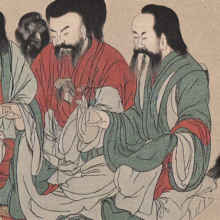 confucius meditating on the three readinesses