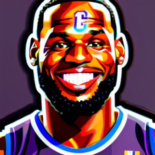 Lebron James, basketball player Lebron James, Lebron James sticker