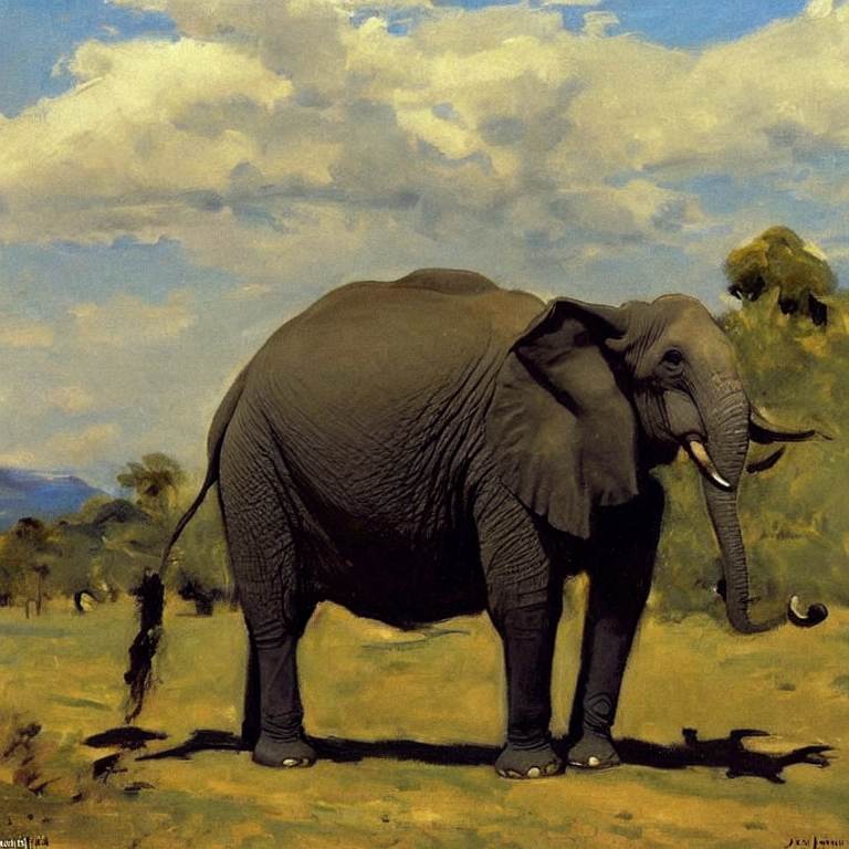 Title: "Flapping the Elephant's Trunk: A Zoomorphic Dream Come True"