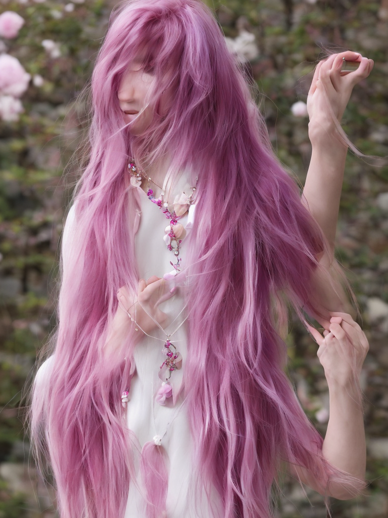 Mo Di Diffusion Prompt Sakura Purple Long Hair With A Prompthero
