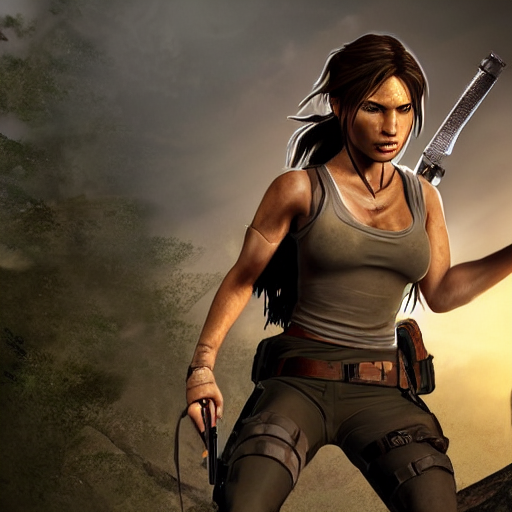 Stable Diffusion prompt: Lara Croft from tomb raider, - PromptHero