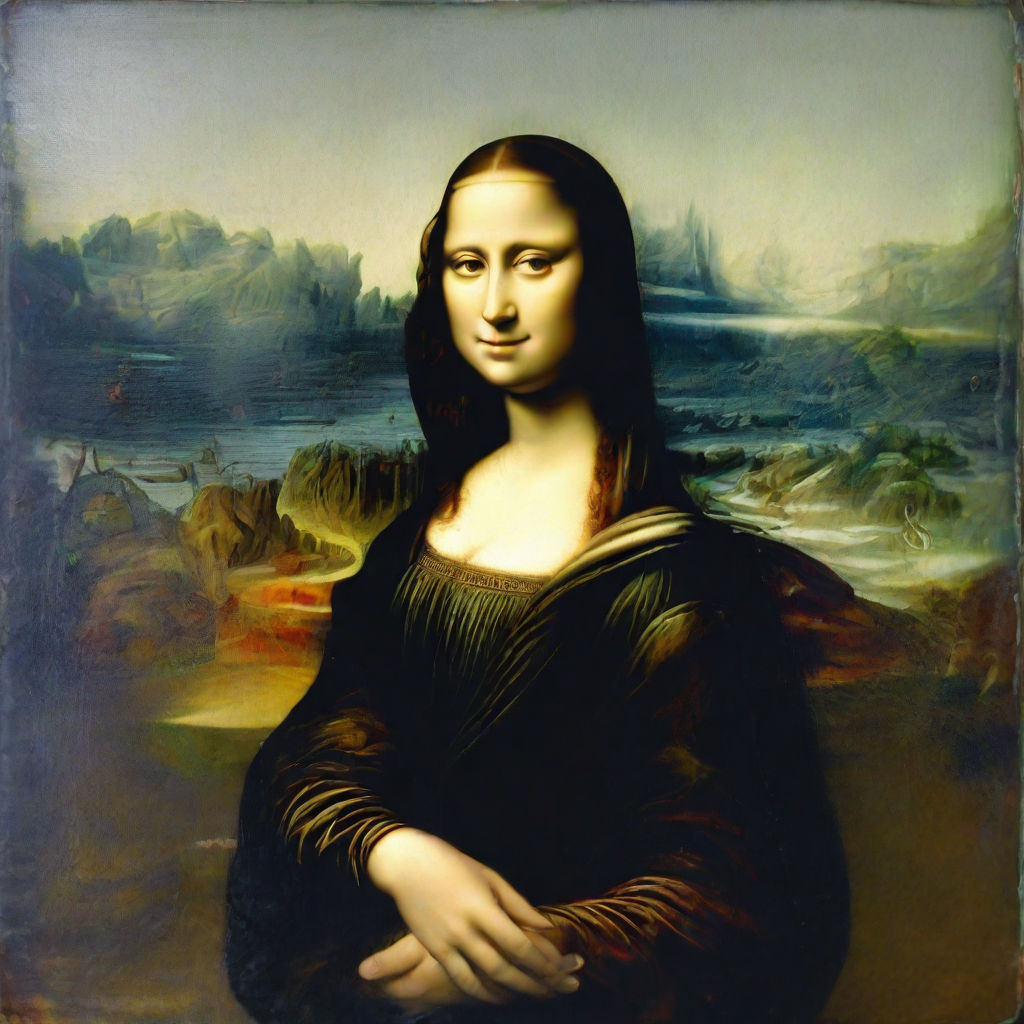 front shot, photo of Woman Mona lisa  looks at viewer, cinematic shot