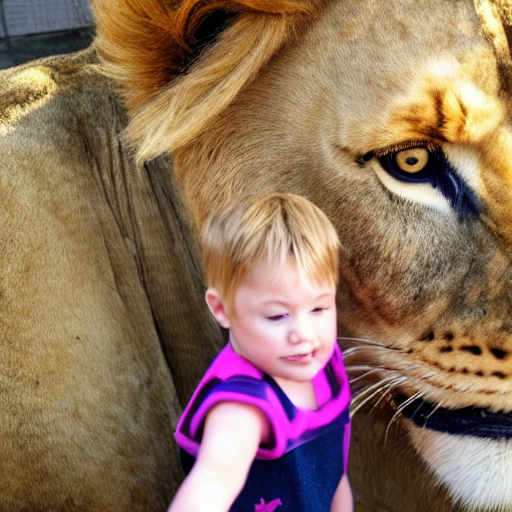 Stable Diffusion prompt: A toddler standing next to a - PromptHero