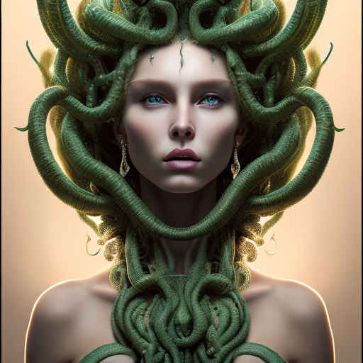 Openjourney prompt: mdjrny-v4 style portrait of medusa, - PromptHero