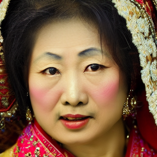 Asian woman, by rembrandt, realistic, HD color photograph