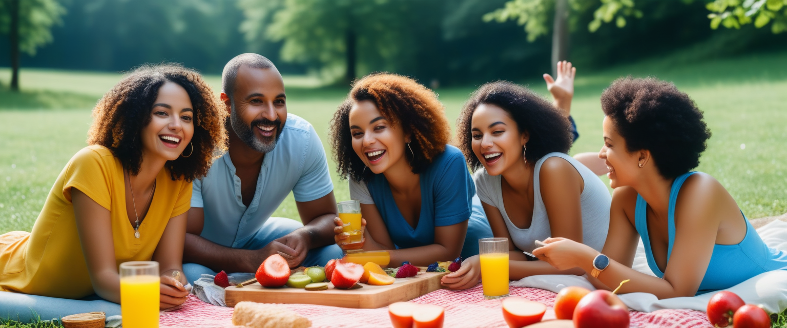 Family having fun in nature