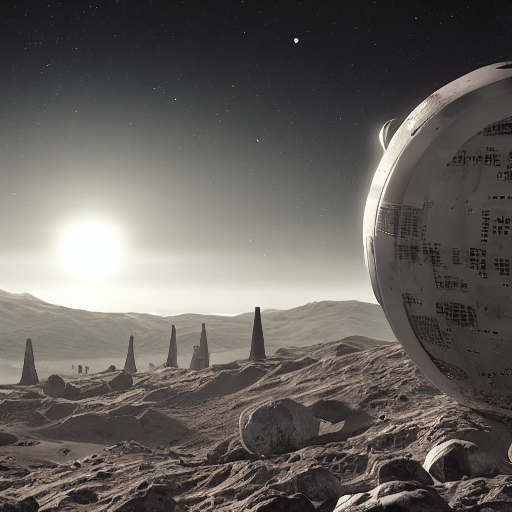 Stable Diffusion prompt: moonbase, earth rise in - PromptHero