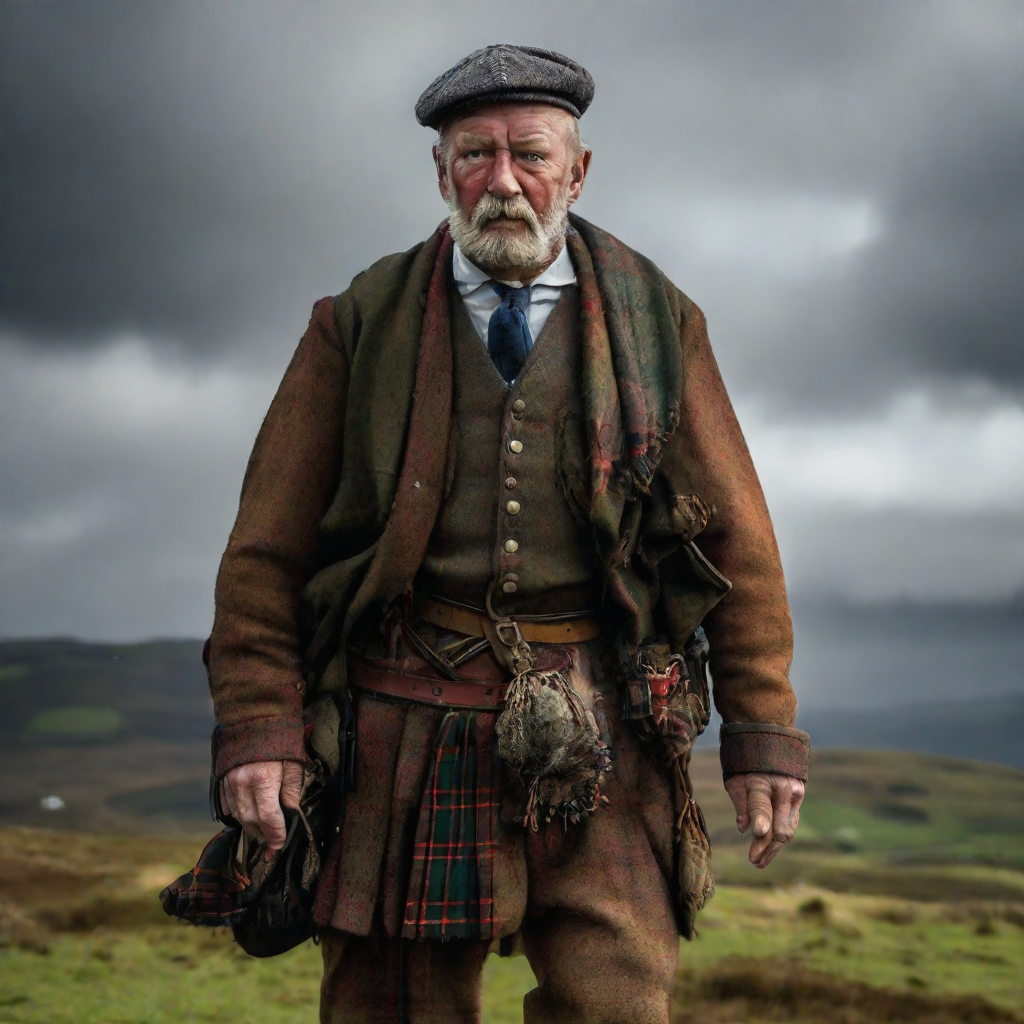 a scottish man, realistic, HD color photograph