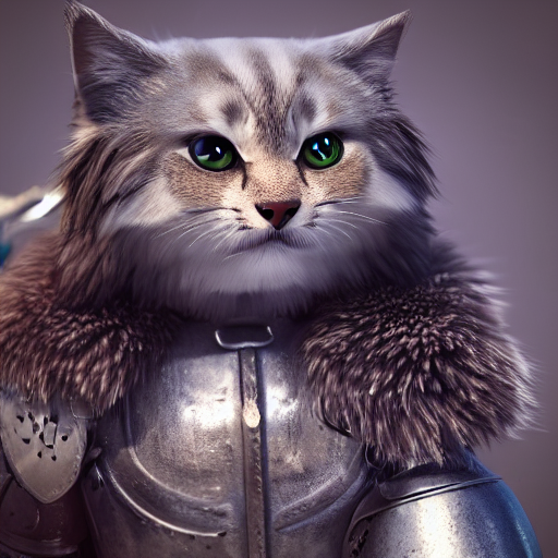 Stable Diffusion prompt: super cute fluffy cat warrior in - PromptHero