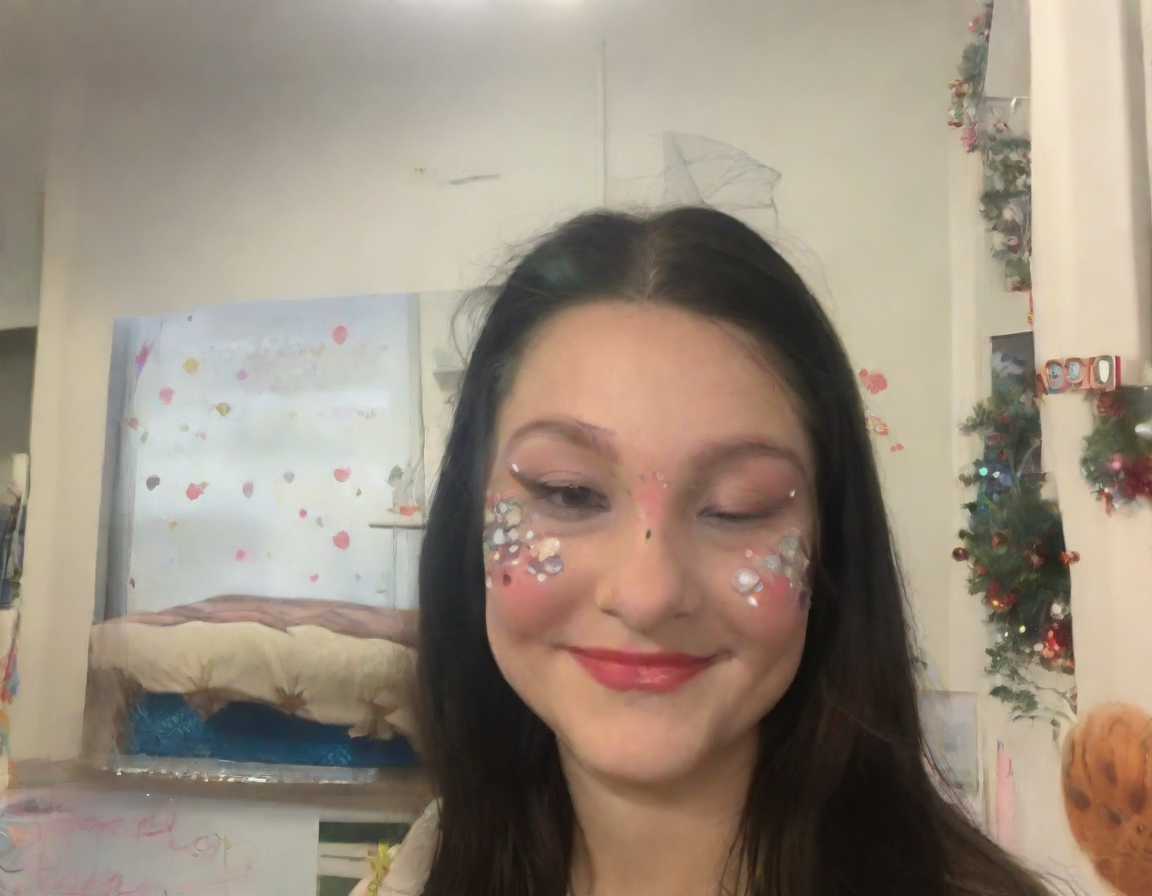 front shot, photo of , face painting