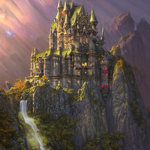 Stable Diffusion prompt: Hyperdetailed Stone Castle on a - PromptHero