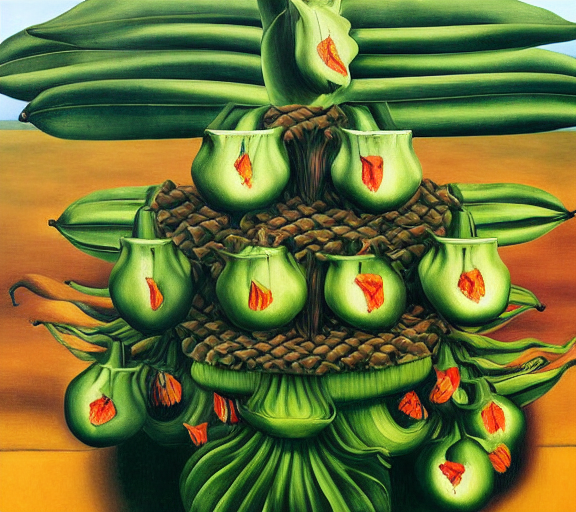 Banana trees by Magritte  by Frida Kahlo